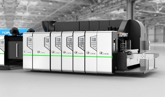 Custom Color 300 Sheet / Min Flexo Printer Slotter With Feed System