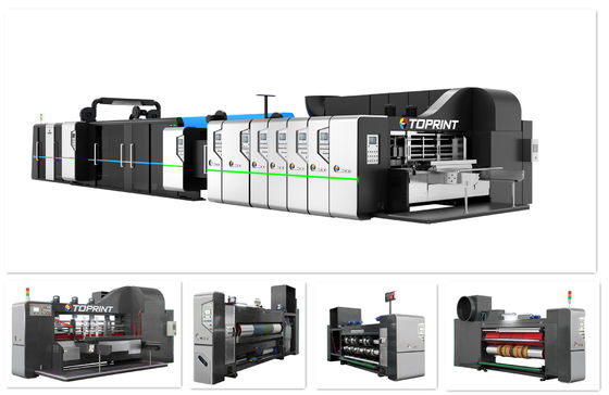 250 Sheet/Min Carton Making Machine 1190x2400mm Flexo Printer Slotter Auto Folder Gluer