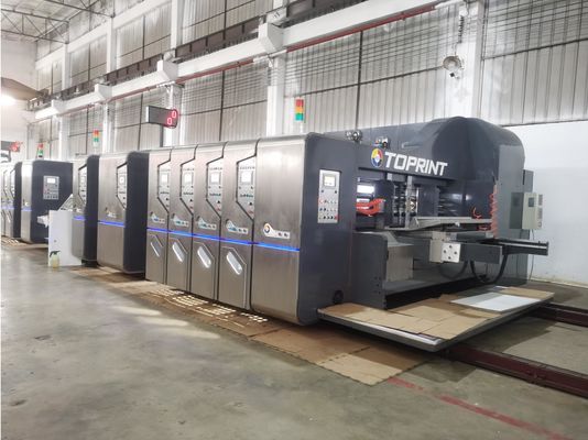 Corrugated Carton Making Machine Lead Edge Feeder Four Color Flexographic Printing Machine
